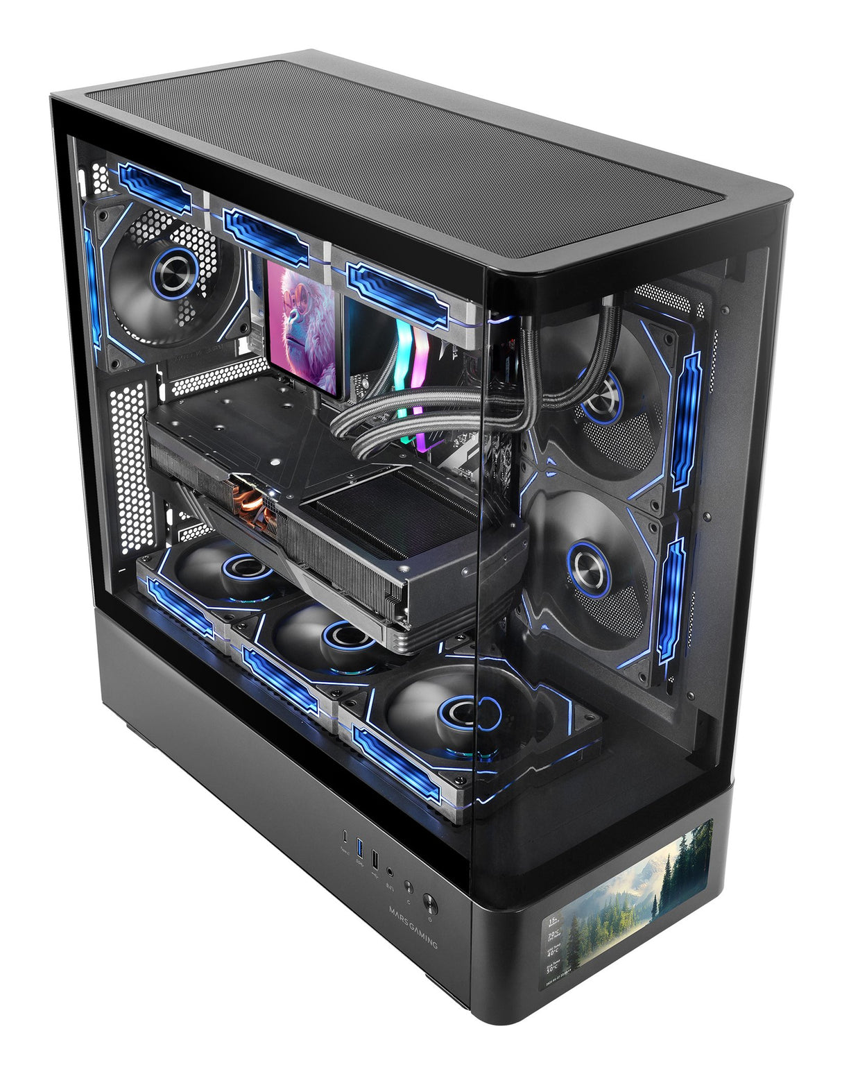 EAN 8435693112709 - Mars Gaming MCLCDPRO carcasa de ordenador Midi Tower Negro imagen 2