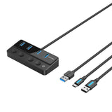 EAN 6922794774445 - Vention CHWBF hub de interfaz USB 3.2 Gen 1 (3.1 Gen 1) Type-A 5000 Mbit/s Negro imagen 1