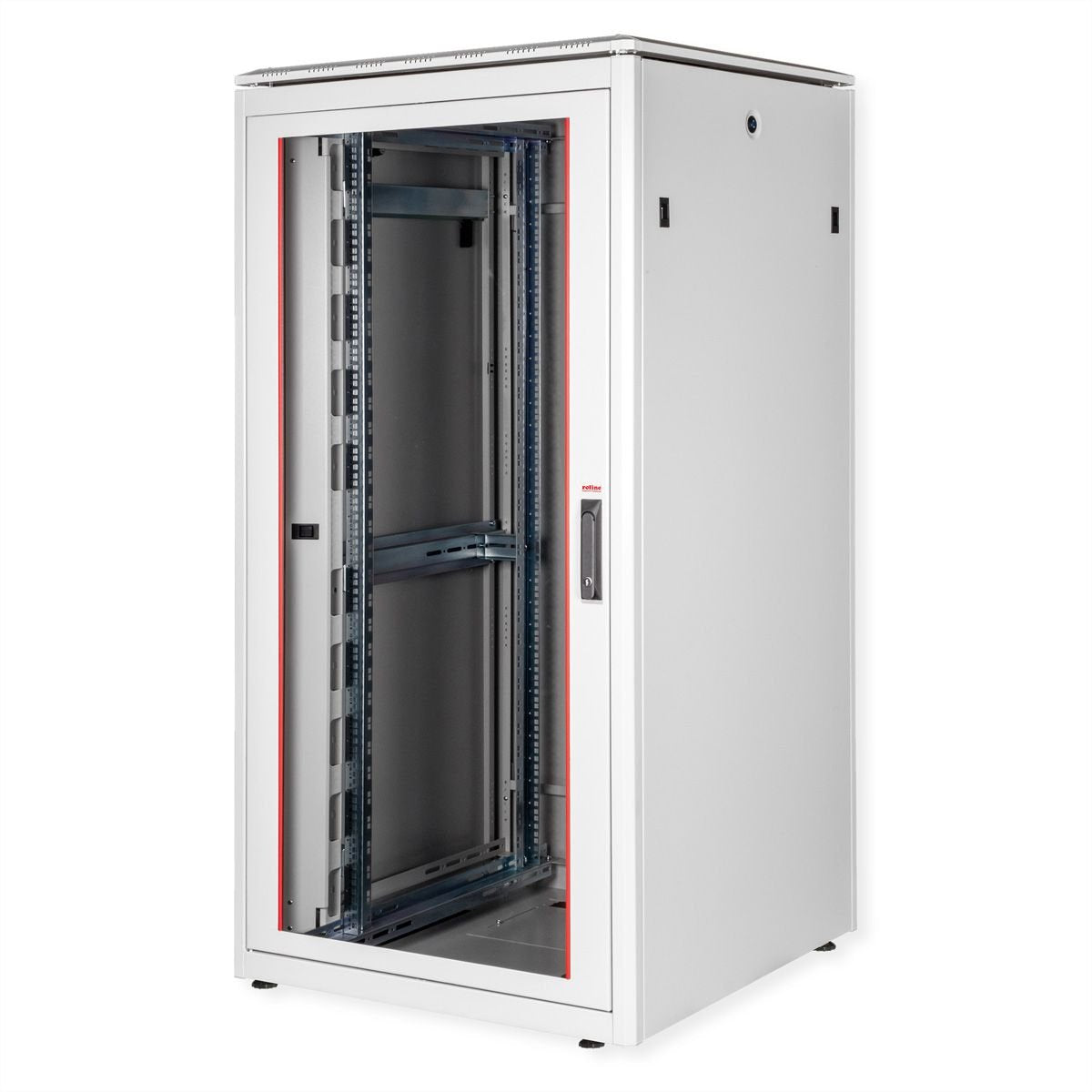 Roline 19-Zoll Netzwerkschrank Pro 32 He, 800x800 Bxt Glastr Grau