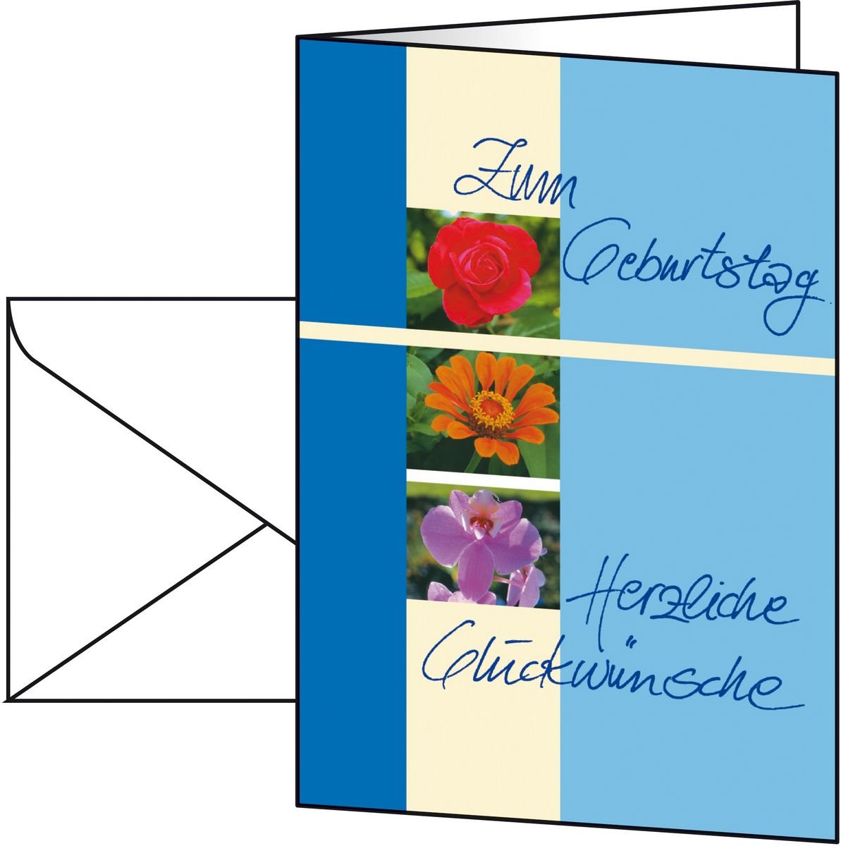 Sigel Geburtsstagskarten Blumen Trio Ds610 Din A6 10 Ud.