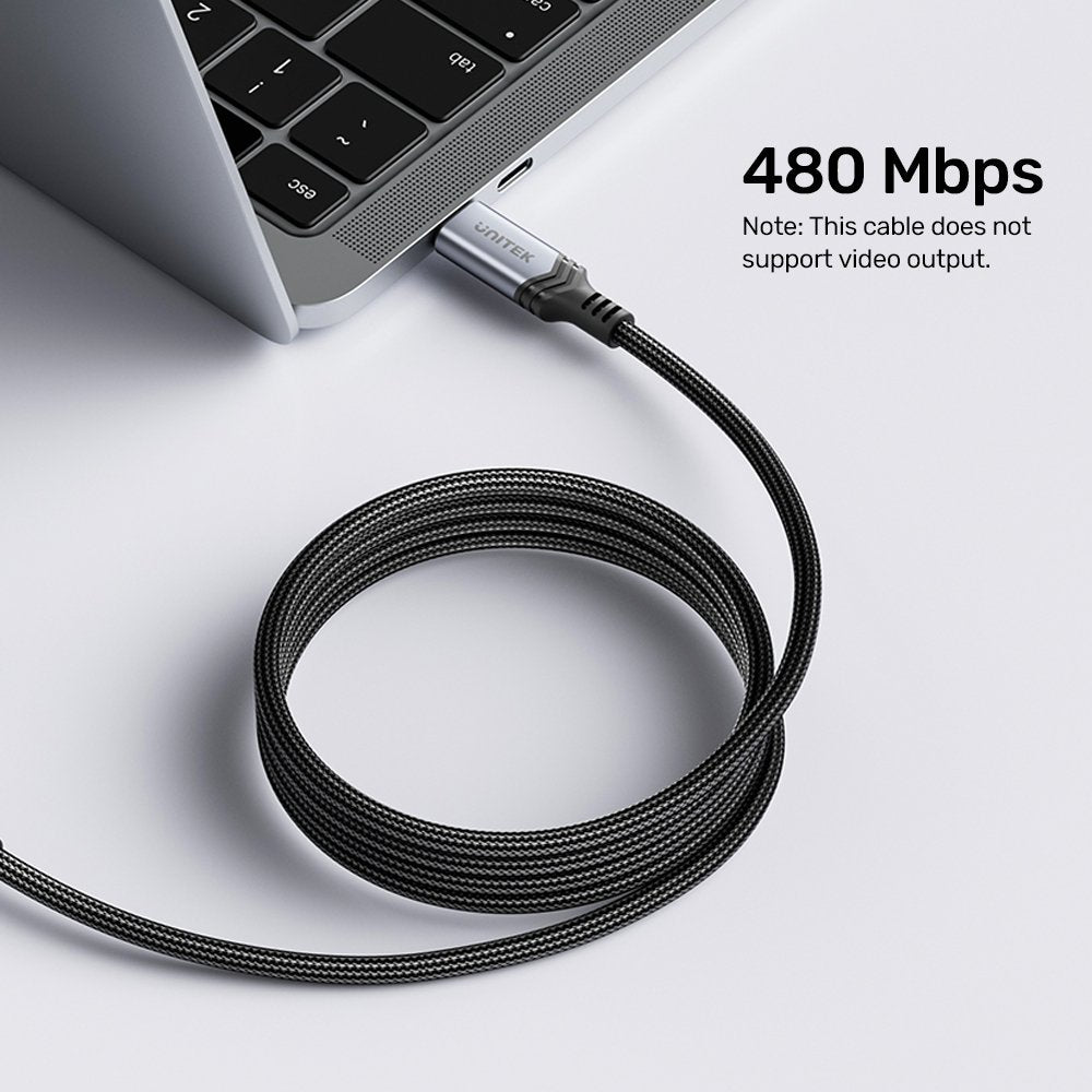 EAN 4894160048523 - UNITEK C14110GY-2M cable USB USB 3.2 Gen 1 (3.1 Gen 1) USB C Negro imagen 4