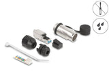 Delock 67065 Ensamblaje De Campo De Enchufe Modular Rj45 Cat.6a Con Carcasa De Enchufe De Cable Robusta Y Tapa Protectora Adecuada Para Los Acopladores De Paso 67061 Y 67062 Ip66 Resistente Al Polvo Y Al Agua