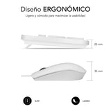 Teclado Y Ratón Subblim Combo Business Slim Silencioso Blanco Español