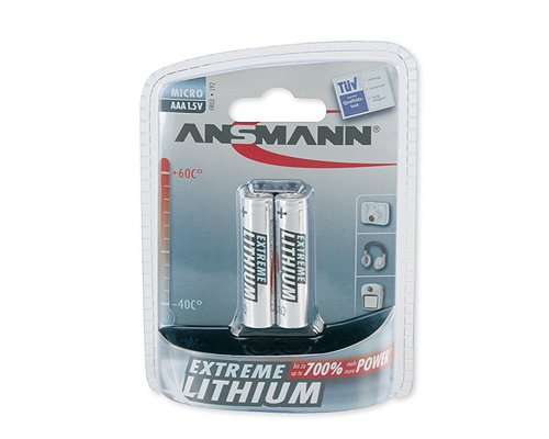 Ansmann Extreme Lithium Micro Aaa, Batería Plateada, 2x Litio