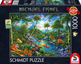 Schmidt Spiele Michael Fishel: Isla Paraíso, Rompecabezas De 1000 Piezas 58611