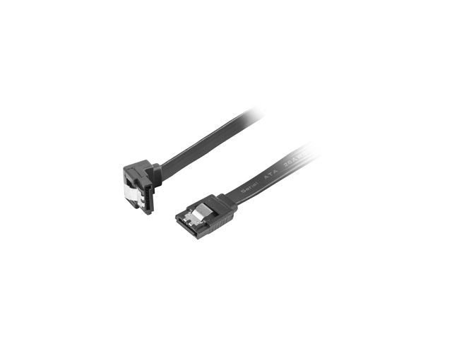 Lanberg Cable Sata Data Ii (6gb/S) F/F 30cm; Metal Clips Angled Black