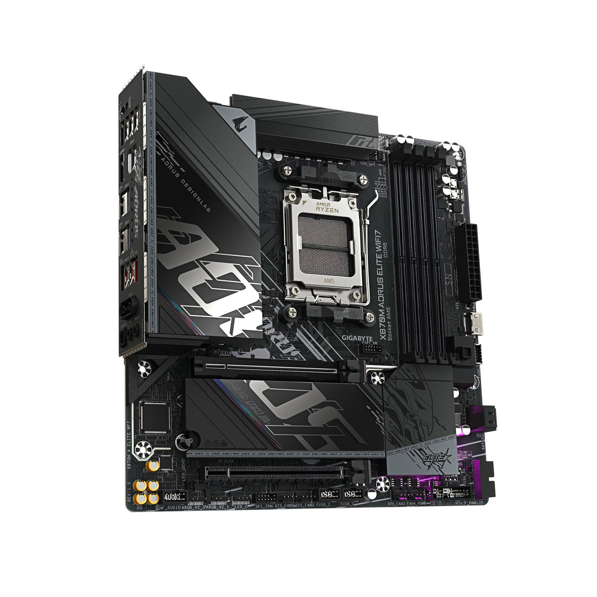 EAN 4719331874346 - GIGABYTE X870M AORUS ELITE WIFI7 AMD X870 Zócalo AM5 micro ATX imagen 4