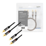 EAN 4052792052411 - LogiLink CA1204 cable de audio 2 m 2 x RCA Negro imagen 5