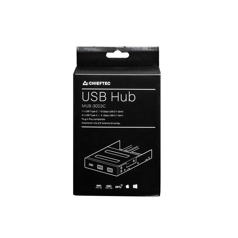 Panel Frontal Chieftec Mub-3003c, Con 1x Usb Type-C Y 2x Usb Type-A