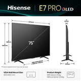 EAN 6942351416885 - Hisense E7Q PRO 75E7Q PRO 190,5 cm (75") 4K Ultra HD Smart TV Wifi Negro 385 cd / m² imagen 2