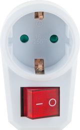 Enchufe Schwaiger 1xschuko Con Interruptor, Blanco