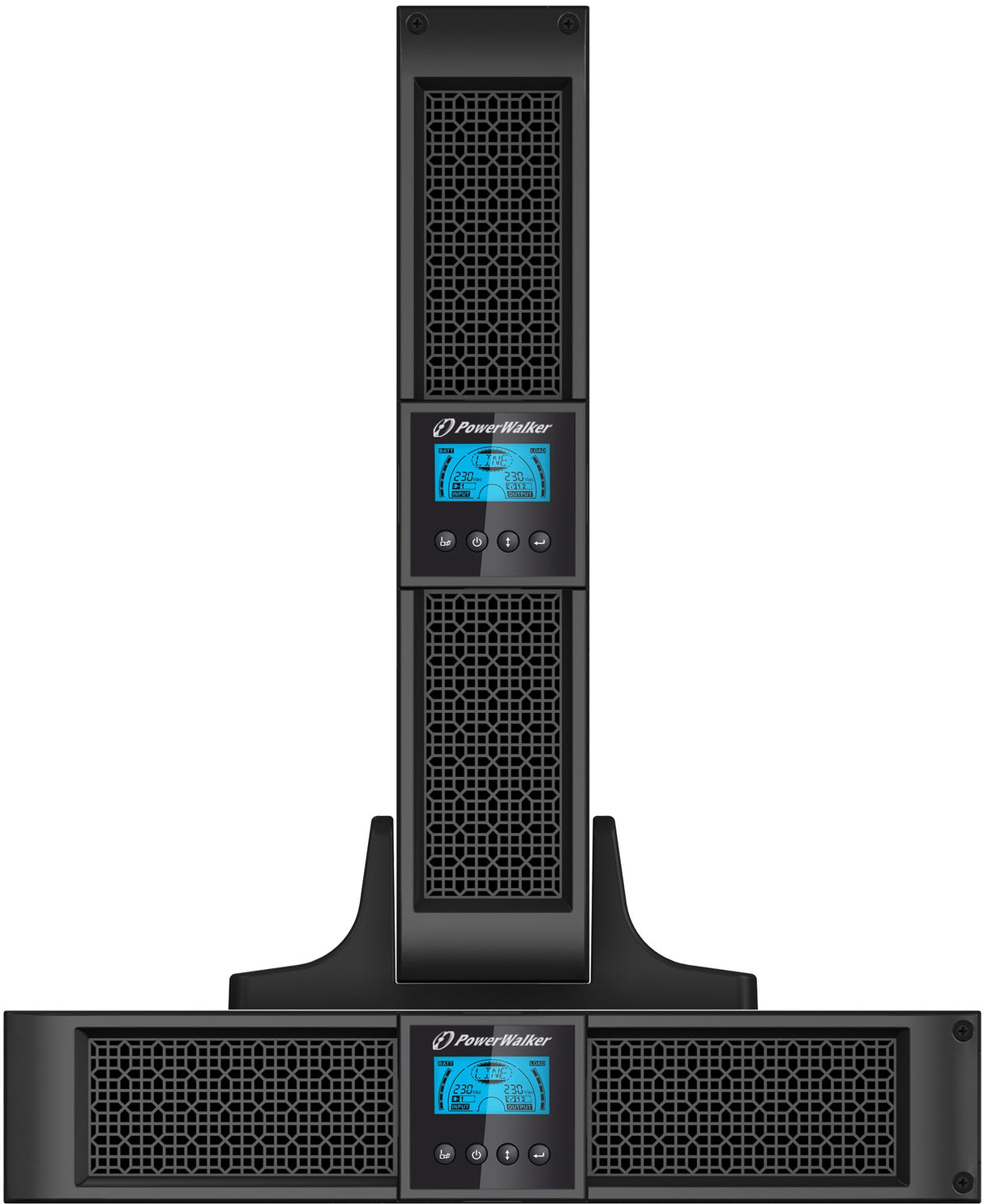 EAN 4260074974409 - PowerWalker VFI 1500RT LCD sistema de alimentación ininterrumpida (UPS) 1,5 kVA 1350 W 8 salidas AC imagen 3