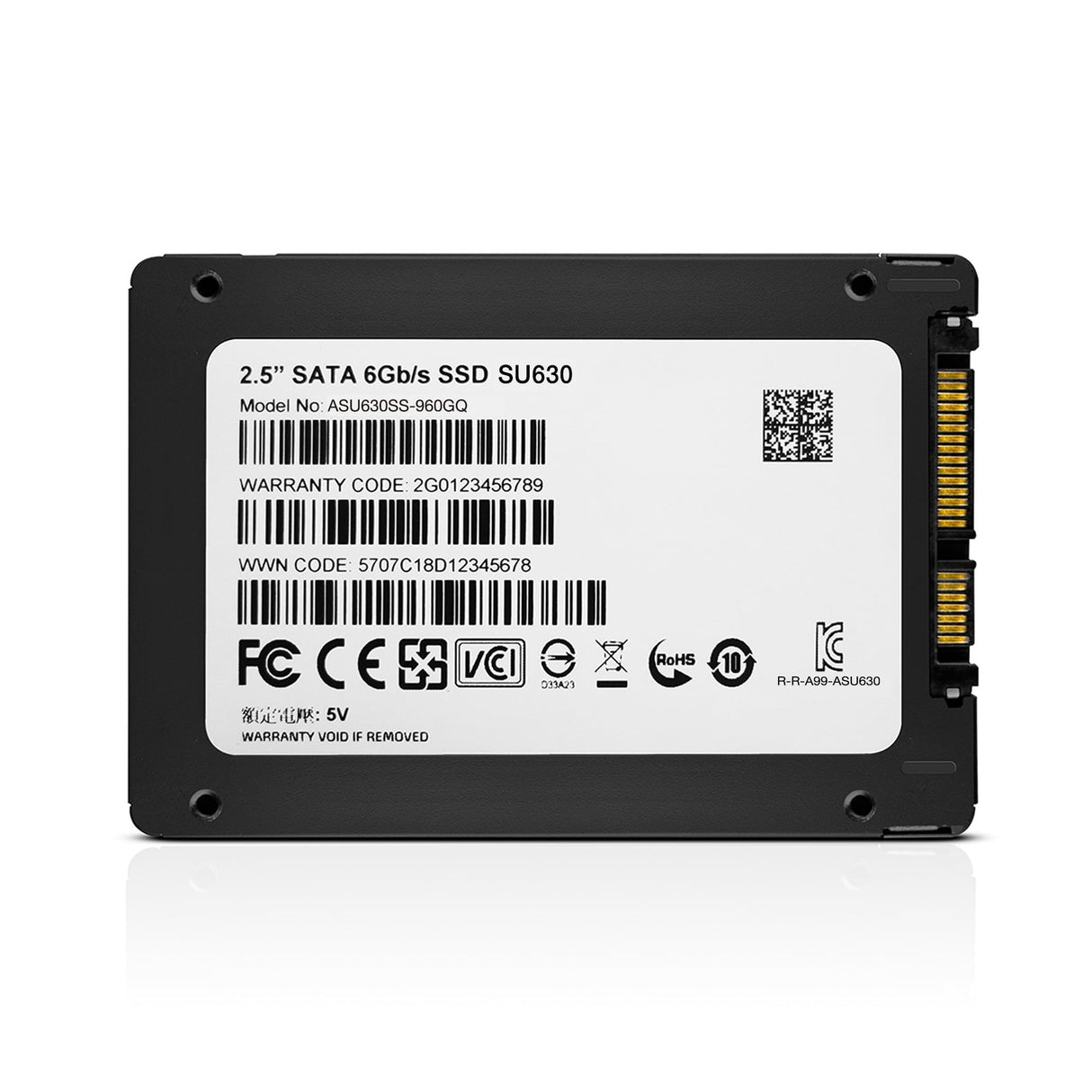 Disco Ssd Adata 2.5 960gb Sata3 Su630 Qlc 3d Negro Lectura 520mbs/ Escritura 450mbs Asu630ss-960gq-R
