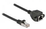 Delock Netzwerk Verlängerungscable S Ftp Rj45 Stecker Zu Rj45 Buchse Cat.6a 5 M Schwarz