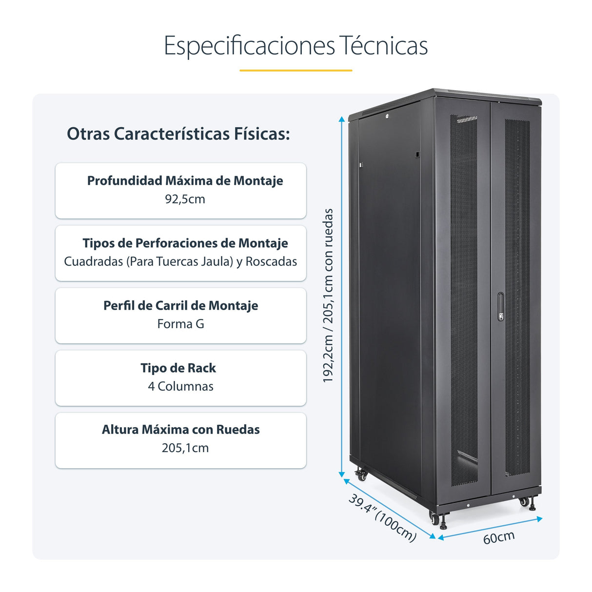 EAN 0065030871976 - StarTech.com RK4236BKB armario rack Rack o bastidor independiente Negro imagen 11