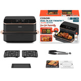 EAN 0810123673285 - Cosori Dual Blaze Twinfry Chef Edition Doble 10 L Independiente 2800 W Freidora de aire caliente Gris Osc imagen 4