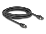 Cable De Red Delock Rj-45 Cat.8.1 S/Ftp, Hasta 40 Gbps (Negro, 3 Metros)