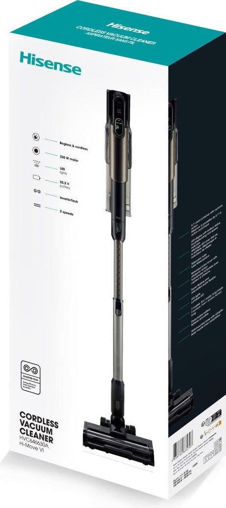 EAN 3838782835797 - Hisense HVC646630A Aspiradora escoba 2 en 1 Batería Secar HEPA Sin bolsa 0,701 L 330 W Negro imagen 14