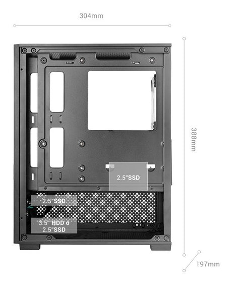 EAN 8435693111368 - Mars Gaming MC-SE2 Mini Tower Negro imagen 9