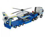 Majorette Volvo Polizei-Transporter Fh-16 Lkw Mit Auflieger Und Airbus Hubschrauber, Spielfahrzeug 213716000
