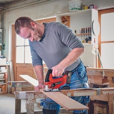 Sierra De Calar Inalámbrica Einhell Tc-Js 18 Li (Rojo/Negro, Batería Li-Ion 2.5ah, Maletín E-Box Basic) Li 4321228