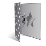 Carpeta Herma A4 Estrellas Gris Con Estrella Blanca