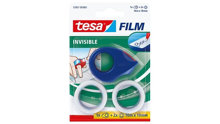 Tesafilm Mini Abroller + 2x Tesafilm 10m 19mm Unsichtbar