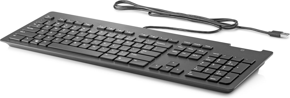 Teclado Usb Con Cable Hp Business Slim Smartcard Negro Qwerty (Z9h48aa#Abb)