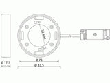 Gx53 Aufbaufassung Rund Typ F Weiss