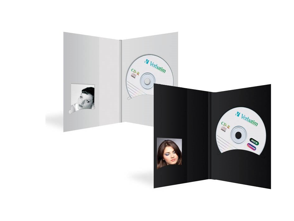 100 Carpetas De Retratos Daiber W. Ranura Para Cd 10x15 Blanco