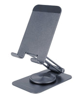 Soporte Sobremesa Para Smartphone Giratorio Negro Mars Gaming Plegable/ Estructura De Aluminio/ Rotación De 360º/ Ajuste De 180º/ Hasta 10''/ Peso Máximo Soportado De 1kg