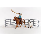 Figura De Juego Schleich Farm World Team Roping Mit Cowgirl, Spielfigur 42577