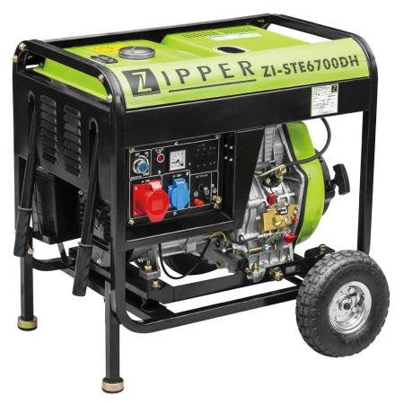EAN 9120039233499 - Zipper ZI-STE6700DH motor-generador 5700 W 12,5 L Diésel Negro, Verde claro imagen 1