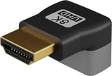 Goobay 72011 Hdmi Angled Adapter 270° Vertical, 8k @ 60 Hz, Gold-Plated, Black, Silver