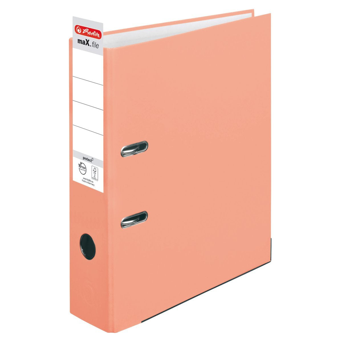 Carpeta Herlitz Max.File Protect A4 8cm Salmón