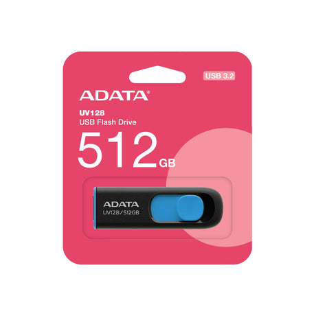 EAN 4711085942326 - ADATA UV128 unidad flash USB 512 GB USB tipo A 3.2 Gen 1 (3.1 Gen 1) Negro, Azul imagen 4