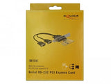 Delock Pci Express Card - 2 X Serial Rs-232 High Speed 921k Esd Protection