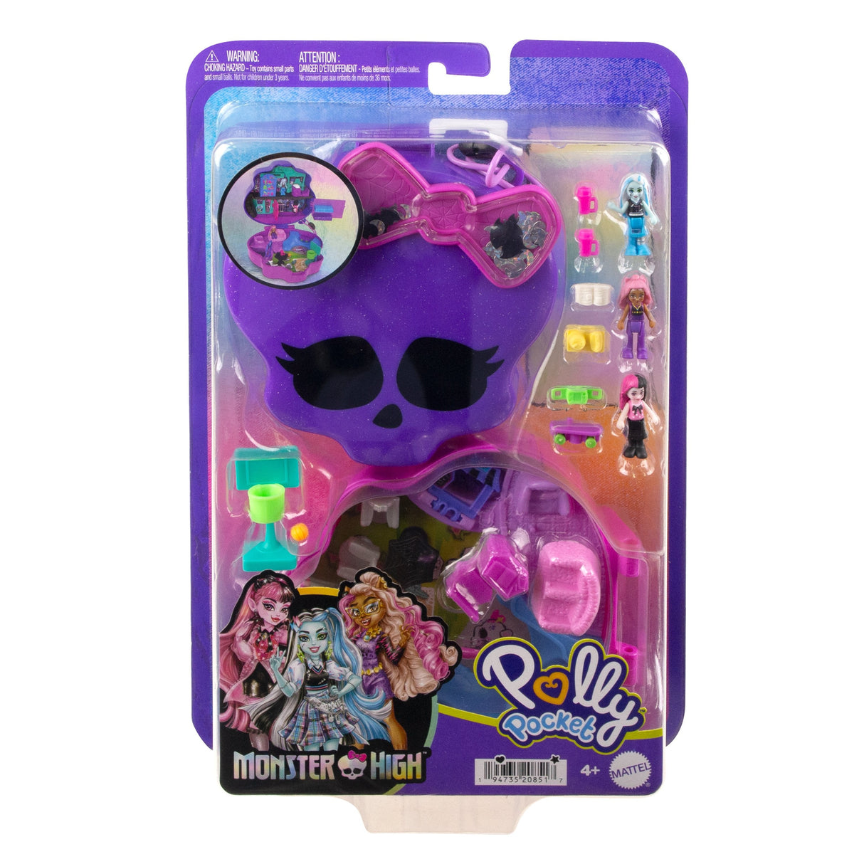 Figurki Polly Pocket Monster High Zestaw Kompaktowy