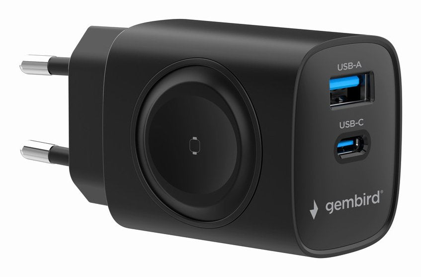 Gembird Ta-Uc-Pdqcw20-01-Bk 2-In-1 20 W Apple Watch + Phone Fast Charger, Black