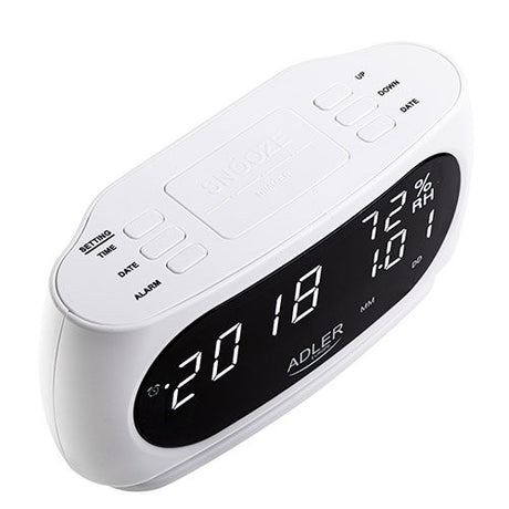 EAN 5905575903150 - Adler AD 1186W despertador Reloj despertador digital Negro, Blanco imagen 3