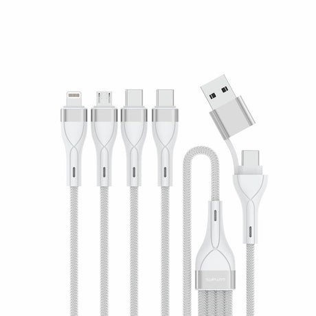EAN 5012786030107 - 4smarts 541024 cable USB 1,2 m USB A/USB C USB C/Micro USB-A/Lightning Blanco imagen 1