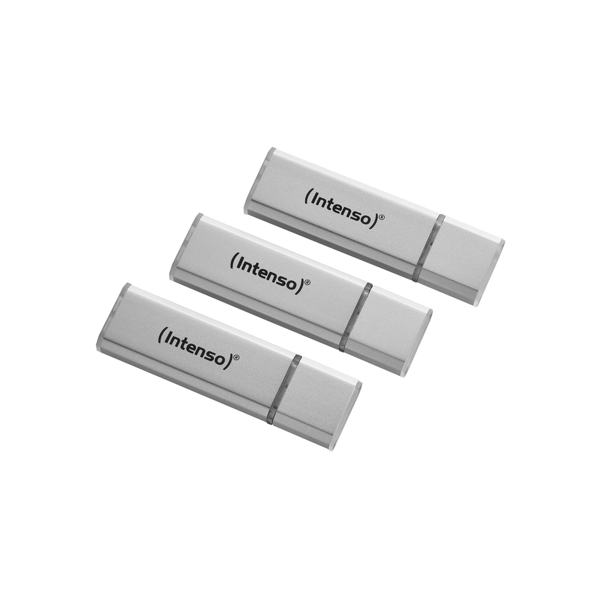 Intenso Usb Flash Drive 2.0, 32gb Alu Line Silver 3er Pack
