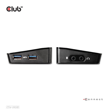 EAN 8717249401070 - CLUB3D SenseVision USB3.0 4K Docking Station Alámbrico USB 3.2 Gen 1 (3.1 Gen 1) Type-A Negro imagen 10