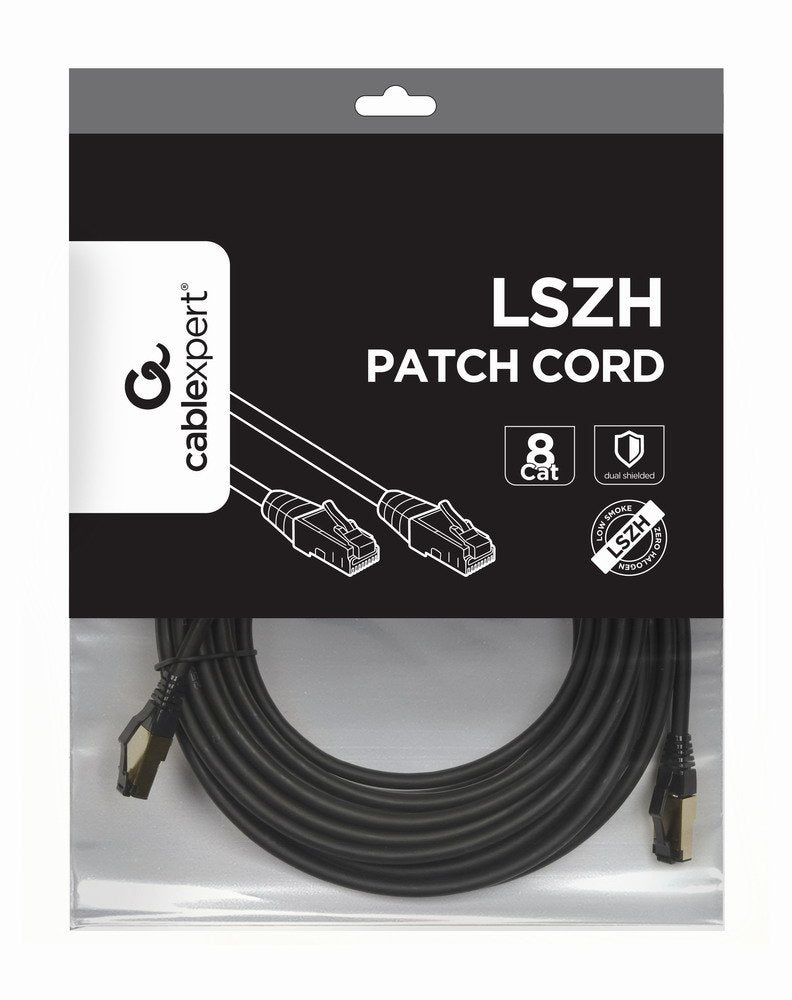 Gembird Cable De Red S/Ftp Cat. 8 Lszh Negro 7.50m Pp8-Lszhcu-Bk-7.5m