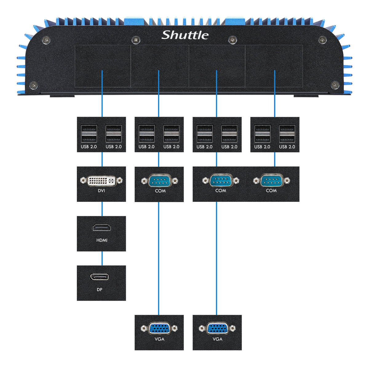 EAN 0887993006673 - Shuttle BPCAL02-i5 2,6 l tamaño PC Negro, Azul i5-1235U imagen 3