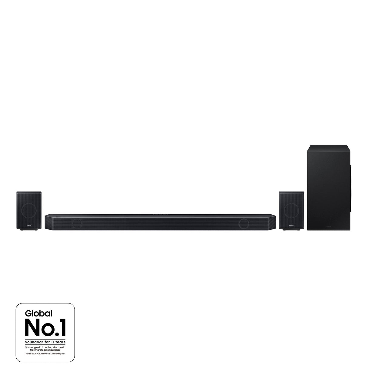 Barra De Sonido Samsung Hw-Q990d Zf Graphite Black  Con Subwoofer + Traseros Inalámbricos 41w 11.1.4ch