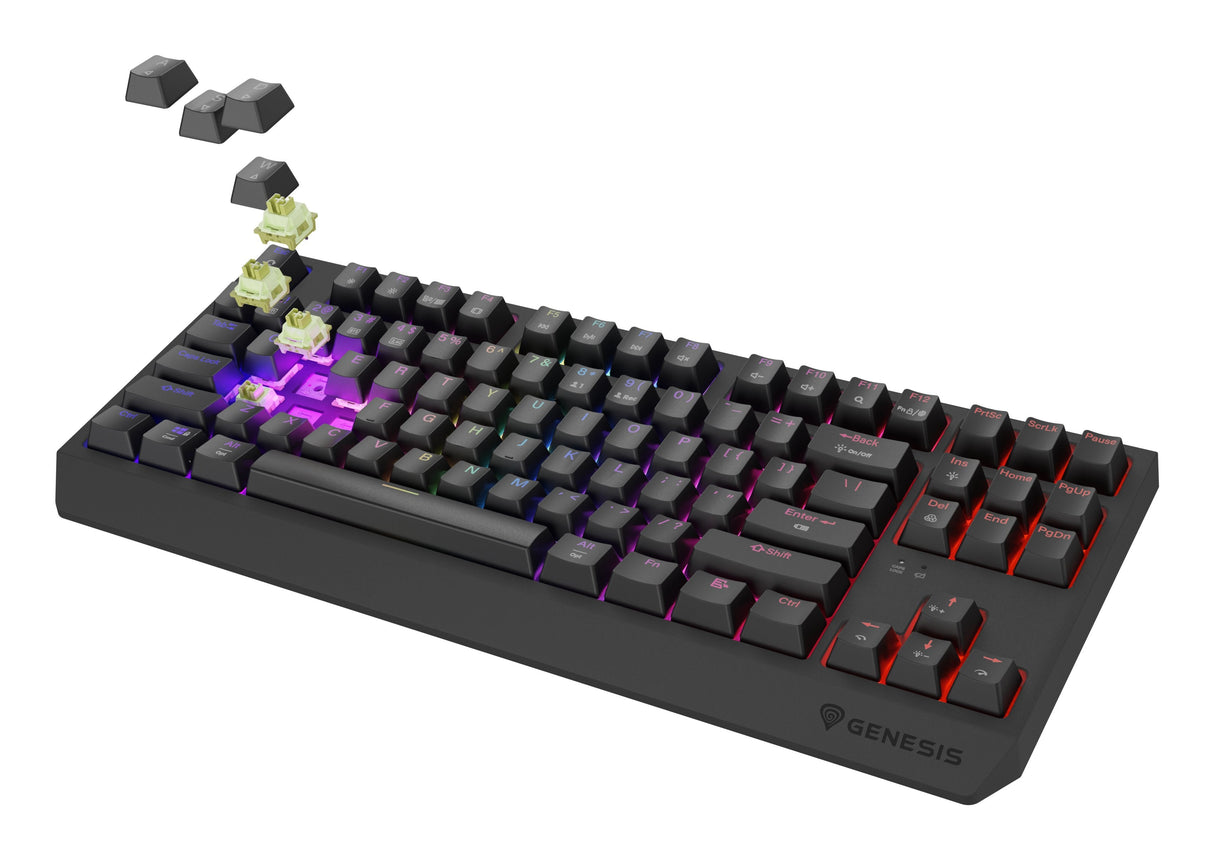 Genesis Thor 230 Tkl Wireless Czarna Rgb Outemu Silent Lemon