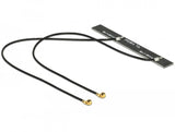 Delock 89631 Doble Antena Wlan Wifi 6 De Doble Banda 2 X I-Pex Inc., Mhf® I Macho De 5 Dbi Y Pcb De 2 X 50 Cm Interna Autoadhesiva