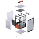 Jonsbo T6 Pc Carcasa, Mini-Tower, Mini-Itx, Tempered Glass, Madera - Plateado