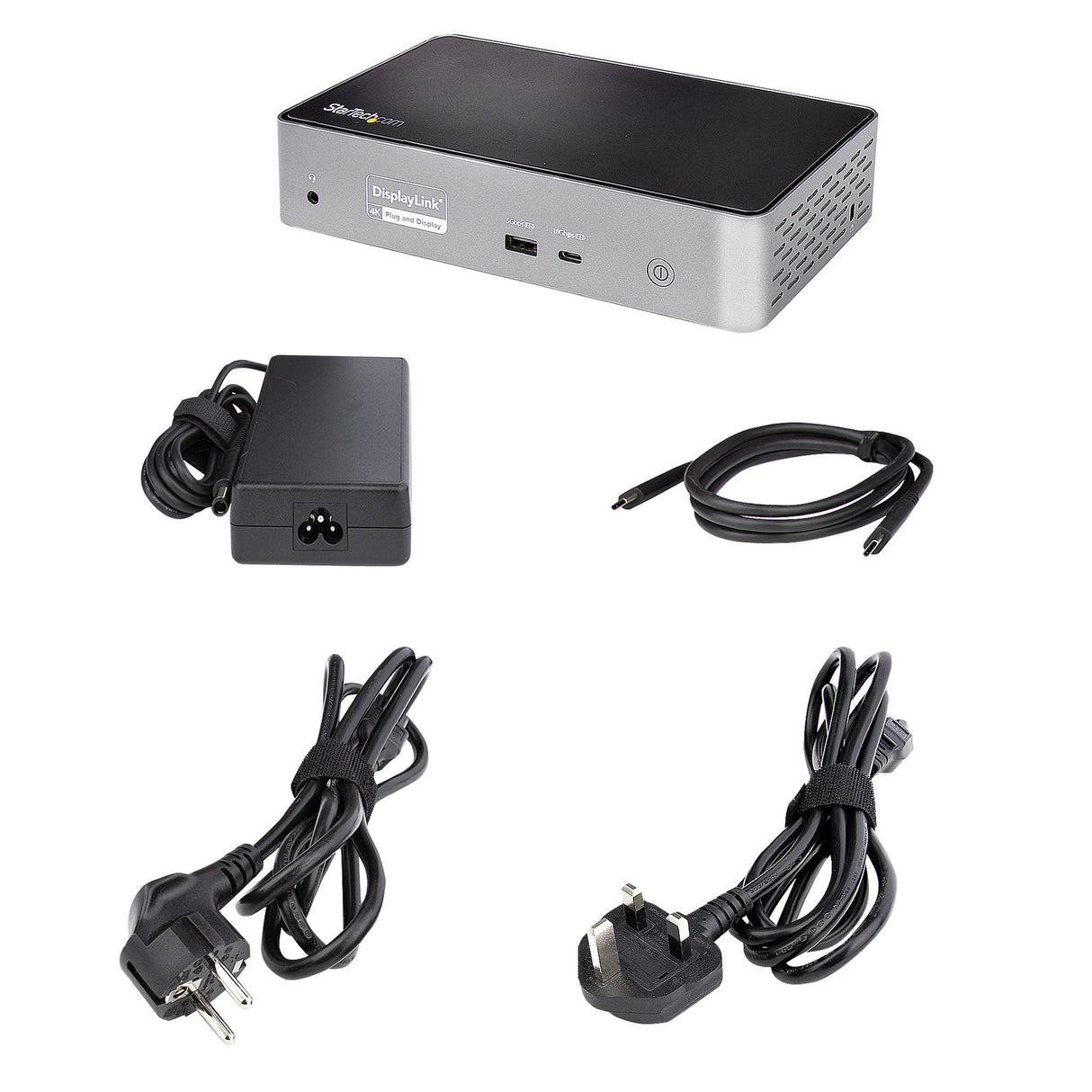 Startech Mini Docking Station Usb-C - Replicador De Puertos Para 4 Monitores Displayport Y Hdmi 4k 60hz - Con Pd De 100w